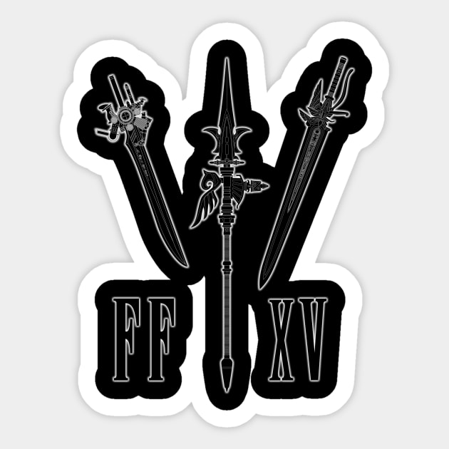 Final Fantasy 15 - Noctis weapons. Sticker by Tenshi_no_Dogu